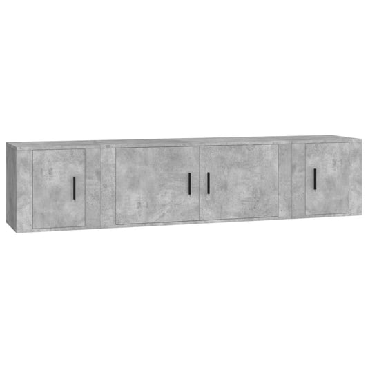 3 Piece TV Cabinet Set Concrete Grey Engineered Wood 3 Piece TV Cabinet Set Concrete Grey Engineered Wood