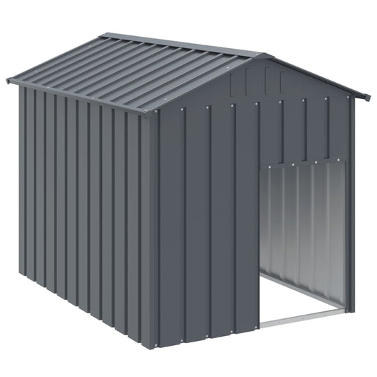 Dog House with Roof Anthracite 117x153x123 cm Galvanised Steel Dog House with Roof Anthracite 117x153x123 cm Galvanised Steel