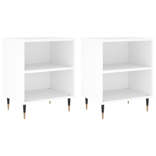 Bedside Cabinets 2 pcs White 40x30x50 cm Engineered Wood Bedside Cabinets 2 pcs White 40x30x50 cm Engineered Wood