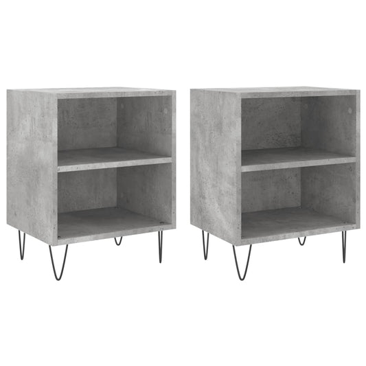Bedside Cabinets 2 pcs Concrete Grey 40x30x50 cm Engineered Wood Bedside Cabinets 2 pcs Concrete Grey 40x30x50 cm Engineered Wood