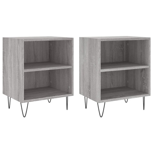 Bedside Cabinets 2 pcs Grey Sonoma 40x30x50 cm Engineered Wood Bedside Cabinets 2 pcs Grey Sonoma 40x30x50 cm Engineered Wood