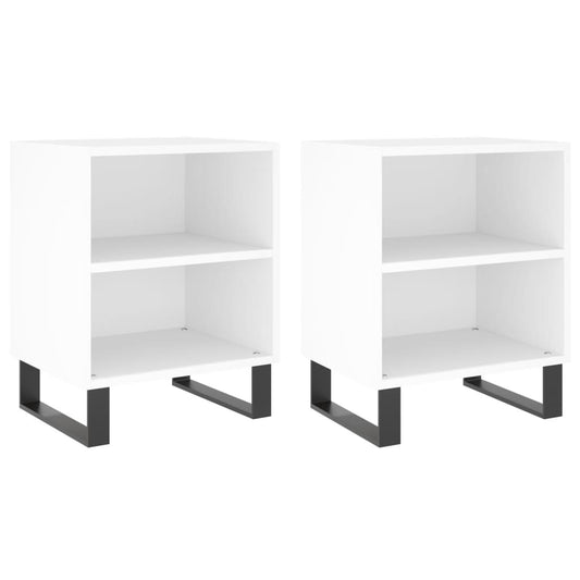 Bedside Cabinets 2 pcs White 40x30x50 cm Engineered Wood Bedside Cabinets 2 pcs White 40x30x50 cm Engineered Wood