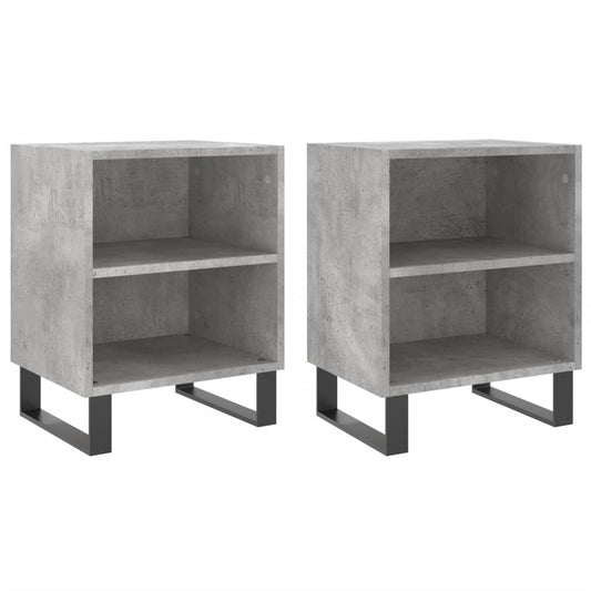 Bedside Cabinets 2 pcs Concrete Grey 40x30x50 cm Engineered Wood Bedside Cabinets 2 pcs Concrete Grey 40x30x50 cm Engineered Wood
