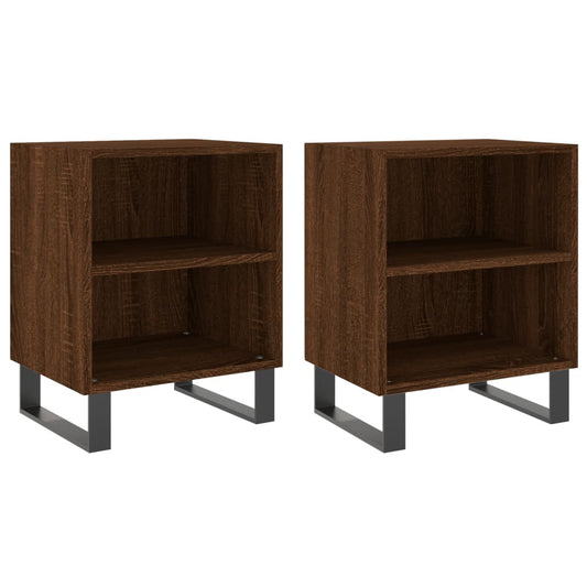 Bedside Cabinets 2 pcs Brown Oak 40x30x50 cm Engineered Wood Bedside Cabinets 2 pcs Brown Oak 40x30x50 cm Engineered Wood
