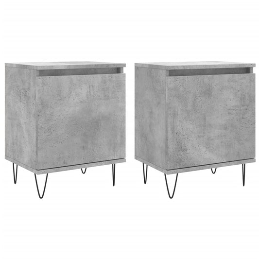 Bedside Cabinets 2 pcs Concrete Grey 40x30x50 cm Engineered Wood Bedside Cabinets 2 pcs Concrete Grey 40x30x50 cm Engineered Wood