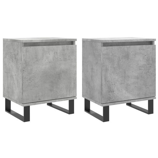 Bedside Cabinets 2 pcs Concrete Grey 40x30x50 cm Engineered Wood Bedside Cabinets 2 pcs Concrete Grey 40x30x50 cm Engineered Wood