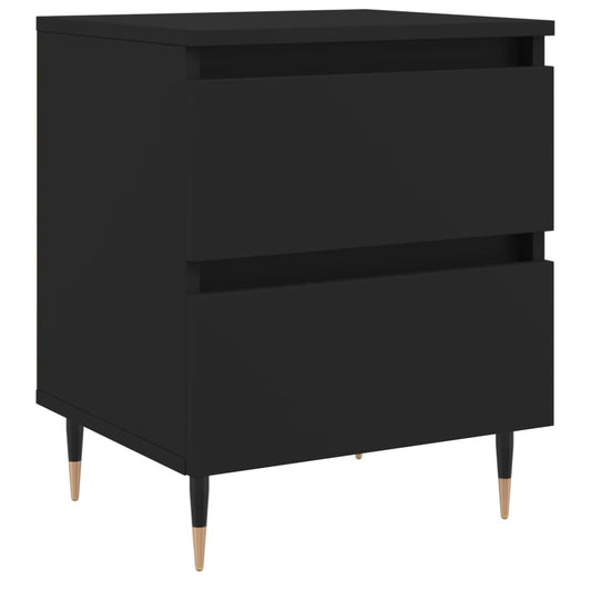 Bedside Cabinet Black 40x35x50 cm Engineered Wood Bedside Cabinet Black 40x35x50 cm Engineered Wood