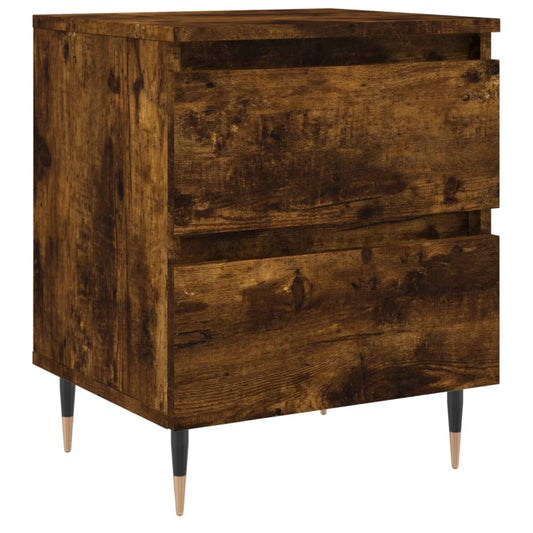 Bedside Cabinet Smoked Oak 40x35x50 cm Engineered Wood Bedside Cabinet Smoked Oak 40x35x50 cm Engineered Wood