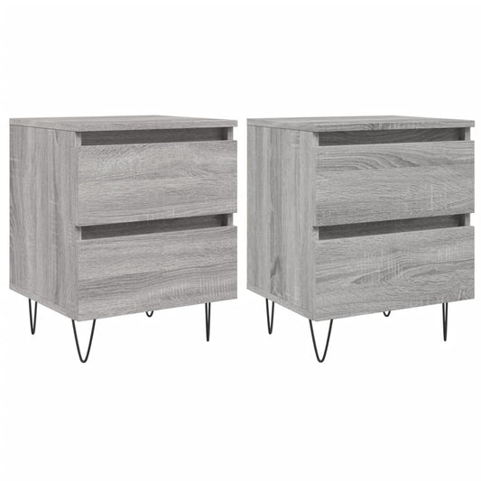 Bedside Cabinets 2 pcs Grey Sonoma 40x35x50 cm Engineered Wood Bedside Cabinets 2 pcs Grey Sonoma 40x35x50 cm Engineered Wood