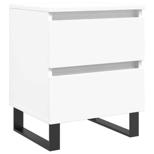 Bedside Cabinet White 40x35x50 cm Engineered Wood Bedside Cabinet White 40x35x50 cm Engineered Wood