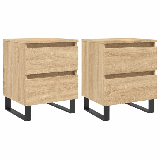 Bedside Cabinets 2 pcs Sonoma Oak 40x35x50 cm Engineered Wood Bedside Cabinets 2 pcs Sonoma Oak 40x35x50 cm Engineered Wood
