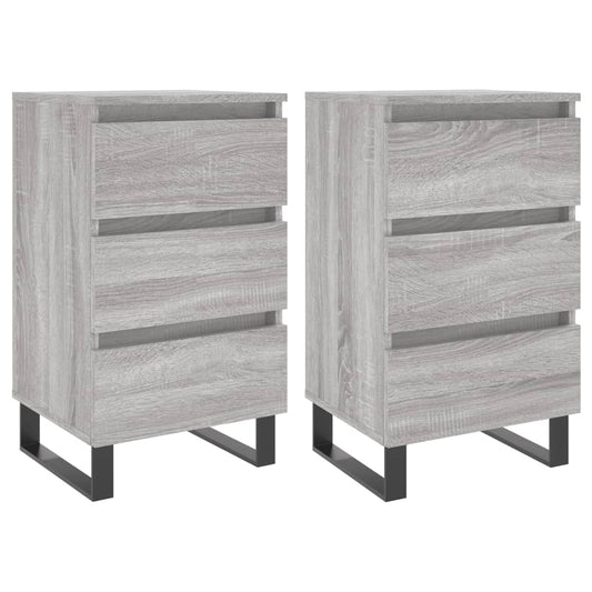 Bedside Cabinets 2 pcs Grey Sonoma 40x35x69 cm Engineered Wood Bedside Cabinets 2 pcs Grey Sonoma 40x35x69 cm Engineered Wood