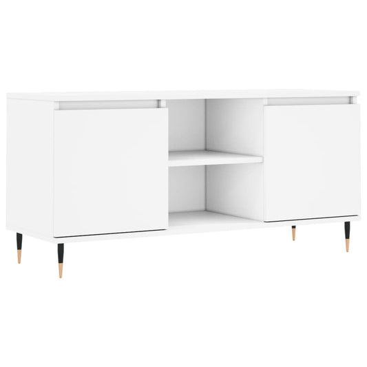 TV Cabinet White 104x35x50 cm Engineered Wood TV Cabinet White 104x35x50 cm Engineered Wood