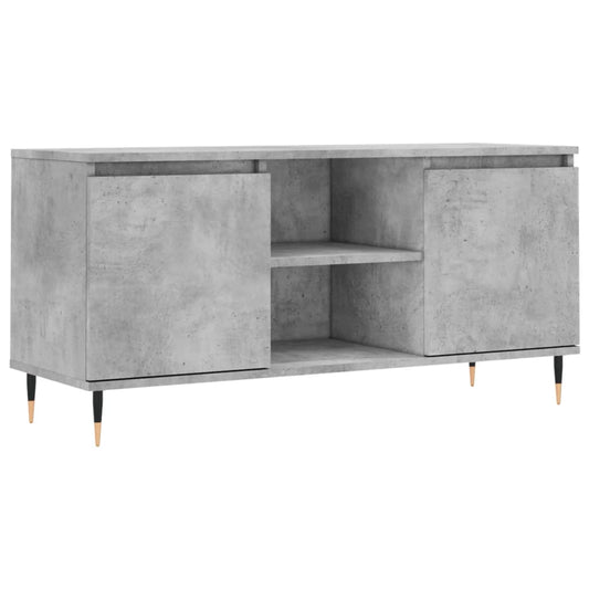 TV Cabinet Concrete Grey 104x35x50 cm Engineered Wood TV Cabinet Concrete Grey 104x35x50 cm Engineered Wood