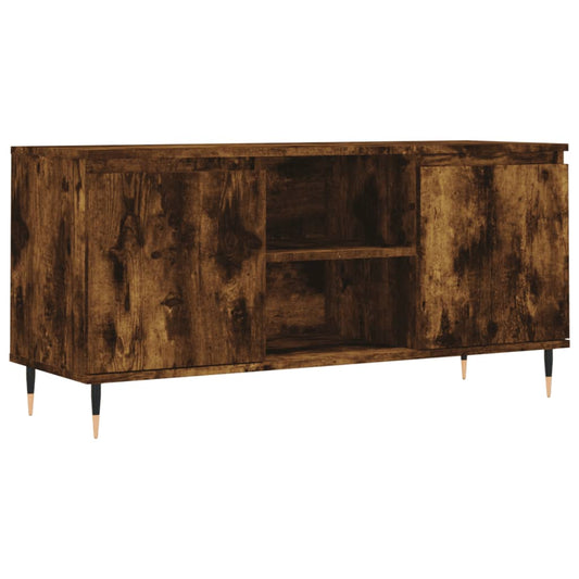 TV Cabinet Smoked Oak 104x35x50 cm Engineered Wood TV Cabinet Smoked Oak 104x35x50 cm Engineered Wood