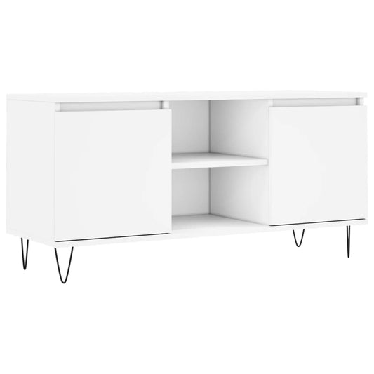 TV Cabinet White 104x35x50 cm Engineered Wood TV Cabinet White 104x35x50 cm Engineered Wood