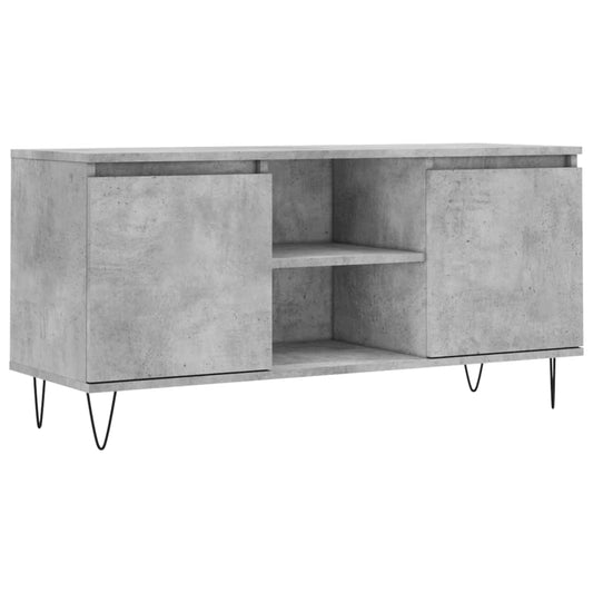 TV Cabinet Concrete Grey 104x35x50 cm Engineered Wood TV Cabinet Concrete Grey 104x35x50 cm Engineered Wood