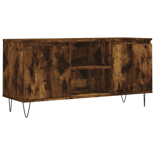 TV Cabinet Smoked Oak 104x35x50 cm Engineered Wood TV Cabinet Smoked Oak 104x35x50 cm Engineered Wood