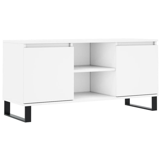 TV Cabinet White 104x35x50 cm Engineered Wood TV Cabinet White 104x35x50 cm Engineered Wood