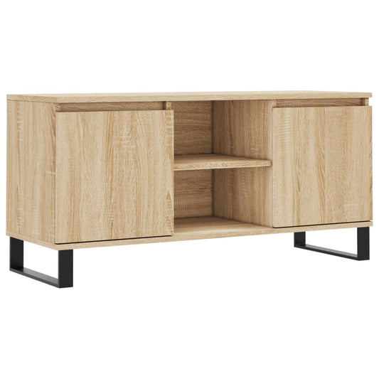 TV Cabinet Sonoma Oak 104x35x50 cm Engineered Wood TV Cabinet Sonoma Oak 104x35x50 cm Engineered Wood