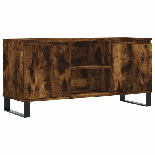 TV Cabinet Smoked Oak 104x35x50 cm Engineered Wood TV Cabinet Smoked Oak 104x35x50 cm Engineered Wood