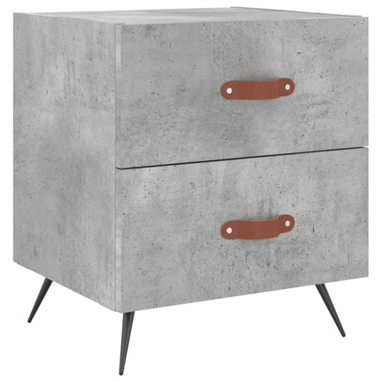 Bedside Cabinet Concrete Grey 40x35x47.5 cm Engineered Wood Bedside Cabinet Concrete Grey 40x35x47.5 cm Engineered Wood