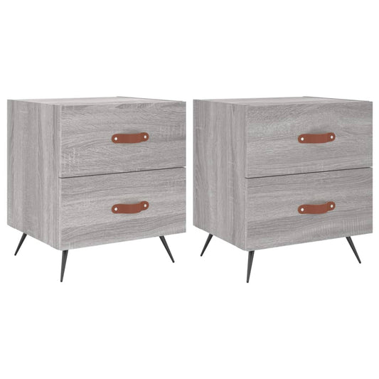 Bedside Cabinets 2 pcs Grey Sonoma 40x35x47.5cm Engineered Wood Bedside Cabinets 2 pcs Grey Sonoma 40x35x47.5cm Engineered Wood