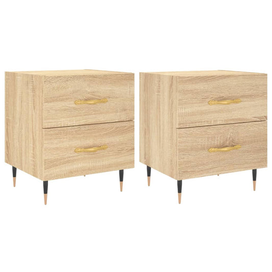 Bedside Cabinets 2 pcs Sonoma Oak 40x35x47.5 cm Engineered Wood Bedside Cabinets 2 pcs Sonoma Oak 40x35x47.5 cm Engineered Wood