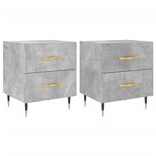 Bedside Cabinets 2 pcs Concrete Grey 40x35x47.5 cm Engineered Wood Bedside Cabinets 2 pcs Concrete Grey 40x35x47.5 cm Engineered Wood