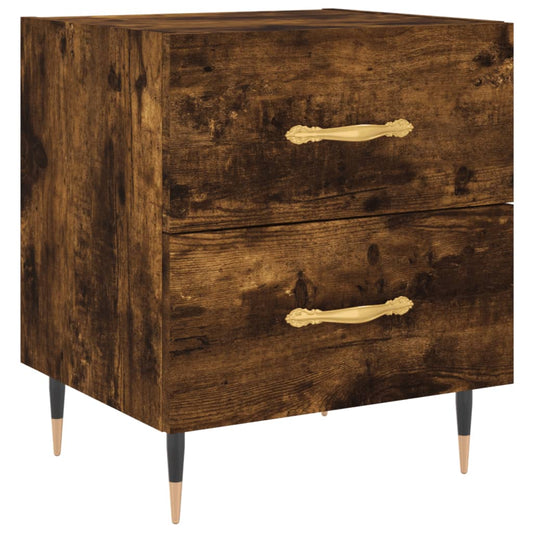 Bedside Cabinet Smoked Oak 40x35x47.5 cm Engineered Wood Bedside Cabinet Smoked Oak 40x35x47.5 cm Engineered Wood