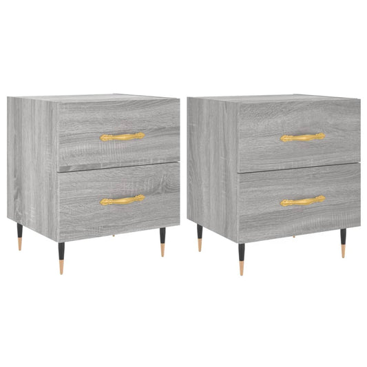 Bedside Cabinets 2 pcs Grey Sonoma 40x35x47.5cm Engineered Wood Bedside Cabinets 2 pcs Grey Sonoma 40x35x47.5cm Engineered Wood