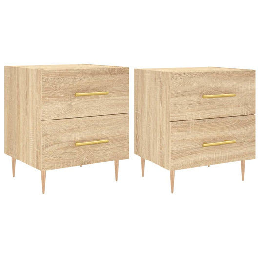 Bedside Cabinets 2 pcs Sonoma Oak 40x35x47,5 cm Engineered Wood Bedside Cabinets 2 pcs Sonoma Oak 40x35x47,5 cm Engineered Wood