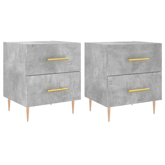 Bedside Cabinets 2 pcs Concrete Grey 40x35x47.5 cm Bedside Cabinets 2 pcs Concrete Grey 40x35x47.5 cm
