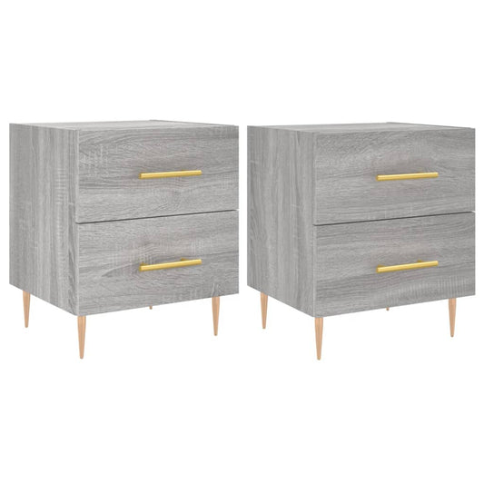 Bedside Cabinets 2 pcs Grey Sonoma 40x35x47.5cm Engineered Wood Bedside Cabinets 2 pcs Grey Sonoma 40x35x47.5cm Engineered Wood