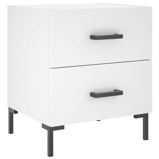 Bedside Cabinet White 40x35x47.5 cm Engineered Wood Bedside Cabinet White 40x35x47.5 cm Engineered Wood