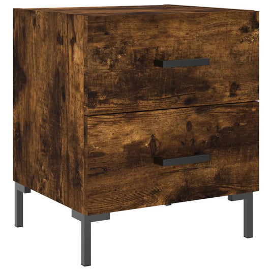 Bedside Cabinet Smoked Oak 40x35x47.5 cm Engineered Wood Bedside Cabinet Smoked Oak 40x35x47.5 cm Engineered Wood