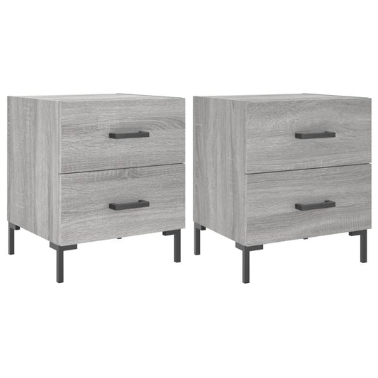 Bedside Cabinets 2 pcs Grey Sonoma 40x35x47.5 cm Engineered Wood Bedside Cabinets 2 pcs Grey Sonoma 40x35x47.5 cm Engineered Wood