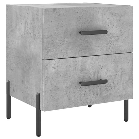 Bedside Cabinet Concrete Grey 40x35x47.5 cm Engineered Wood Bedside Cabinet Concrete Grey 40x35x47.5 cm Engineered Wood
