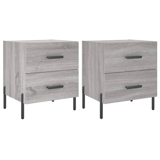 Bedside Cabinets 2 pcs Grey Sonoma 40x35x47.5 cm Engineered Wood Bedside Cabinets 2 pcs Grey Sonoma 40x35x47.5 cm Engineered Wood