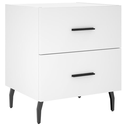 Bedside Cabinet White 40x35x47.5 cm Engineered Wood Bedside Cabinet White 40x35x47.5 cm Engineered Wood
