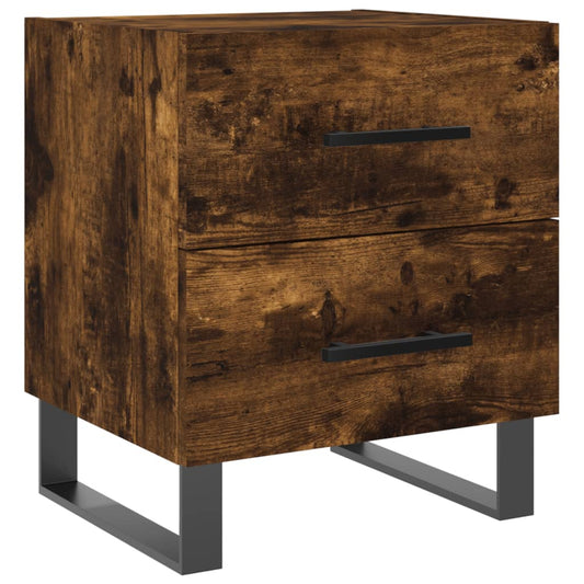 Bedside Cabinet Smoked Oak 40x35x47.5 cm Engineered Wood Bedside Cabinet Smoked Oak 40x35x47.5 cm Engineered Wood