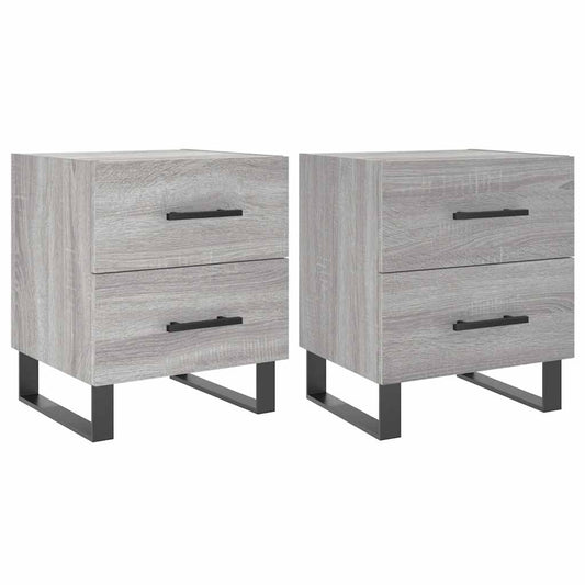 Bedside Cabinets 2 pcs Grey Sonoma 40x35x47.5cm Engineered Wood Bedside Cabinets 2 pcs Grey Sonoma 40x35x47.5cm Engineered Wood