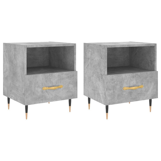 Bedside Cabinets 2 pcs Concrete Grey 40x35x47.5 cm Engineered Wood Bedside Cabinets 2 pcs Concrete Grey 40x35x47.5 cm Engineered Wood
