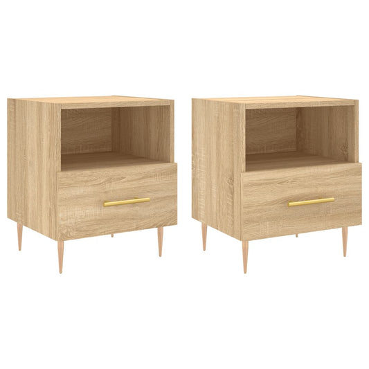 Bedside Cabinets 2 pcs Sonoma Oak 40x35x47,5 cm Engineered Wood Bedside Cabinets 2 pcs Sonoma Oak 40x35x47,5 cm Engineered Wood