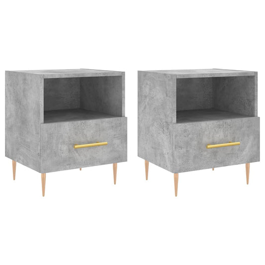 Bedside Cabinets 2 pcs Concrete Grey 40x35x47.5 cm Bedside Cabinets 2 pcs Concrete Grey 40x35x47.5 cm