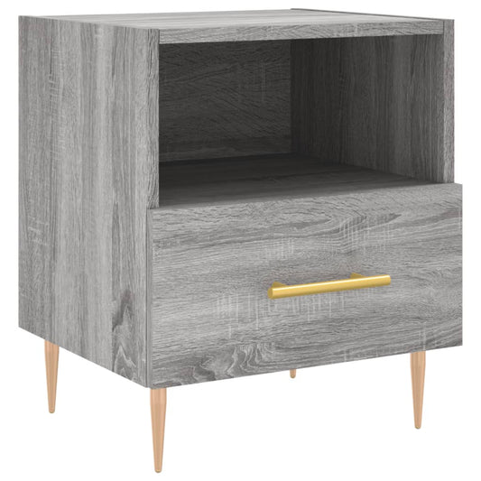 Bedside Cabinet Grey Sonoma 40x35x47.5 cm Engineered Wood Bedside Cabinet Grey Sonoma 40x35x47.5 cm Engineered Wood