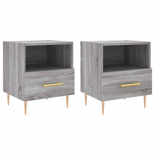 Bedside Cabinets 2 pcs Grey Sonoma 40x35x47.5cm Engineered Wood Bedside Cabinets 2 pcs Grey Sonoma 40x35x47.5cm Engineered Wood