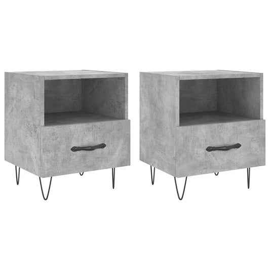 Bedside Cabinets 2 pcs Concrete Grey 40x35x47.5 cm Engineered Wood Bedside Cabinets 2 pcs Concrete Grey 40x35x47.5 cm Engineered Wood