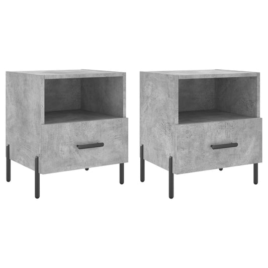 Bedside Cabinets 2 pcs Concrete Grey 40x35x47.5 cm Engineered Wood Bedside Cabinets 2 pcs Concrete Grey 40x35x47.5 cm Engineered Wood