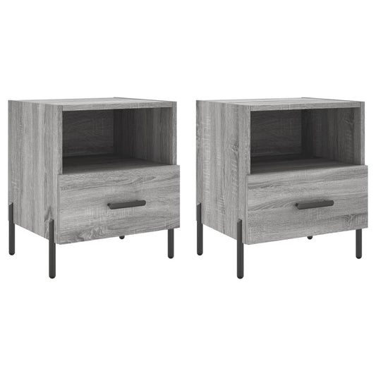 Bedside Cabinets 2 pcs Grey Sonoma 40x35x47.5 cm Engineered Wood Bedside Cabinets 2 pcs Grey Sonoma 40x35x47.5 cm Engineered Wood